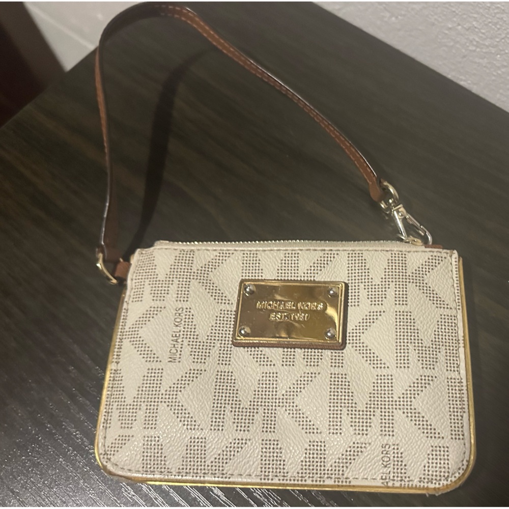 Michael Kors Jet Set MK Logo Chain Strap Tote Handbag with Wristlet - Picture 7 of 16